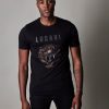 LUCAVI Tiger Diamante Tee Black / Polychrome