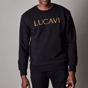 LUCAVI Vienna Sweater Black / Gold Logo