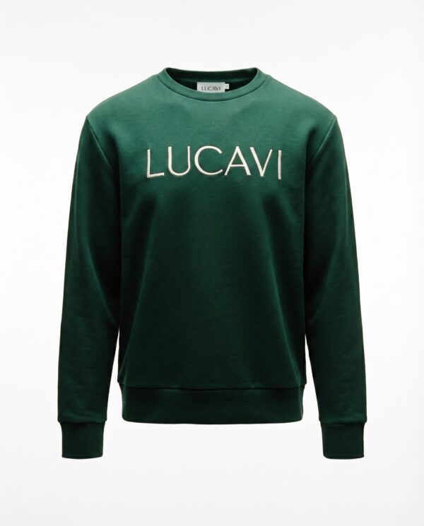 LUCAVI Vienna Sweater Racing Green / White Logo – LUCAVI